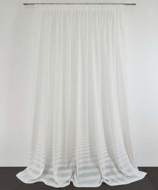 Tessuto Tenda ASK col. Bianco Naturale 01 + Confezione sartoriale "piega fissa" SU MISURA €56.00 al metro