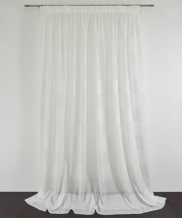 Tessuto Tenda FLY col. Bianco Naturale 01 + Confezione sartoriale "piega fissa" SU MISURA €63.00 al metro