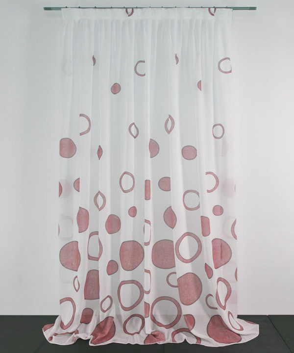 Tessuto Tenda MASON col. Rosso 008 + Confezione sartoriale "piega fissa" SU MISURA €59.90 al metro