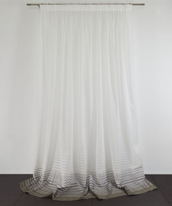 Tessuto Tenda RUDI col. Cacao 005 + Confezione sartoriale "piega fissa" SU MISURA €54.00 al metro