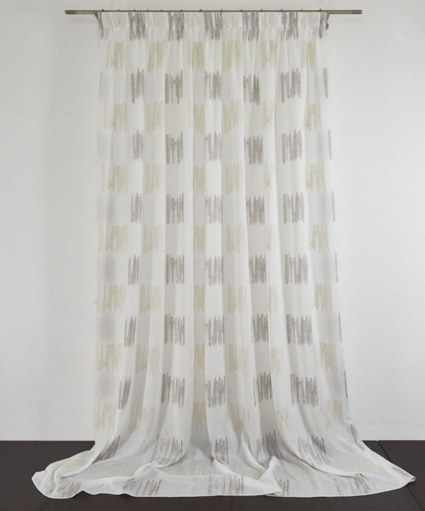 Tessuto Tenda SIMBA col. Beige 001 + Confezione sartoriale "piega fissa" SU MISURA €59.90 al metro