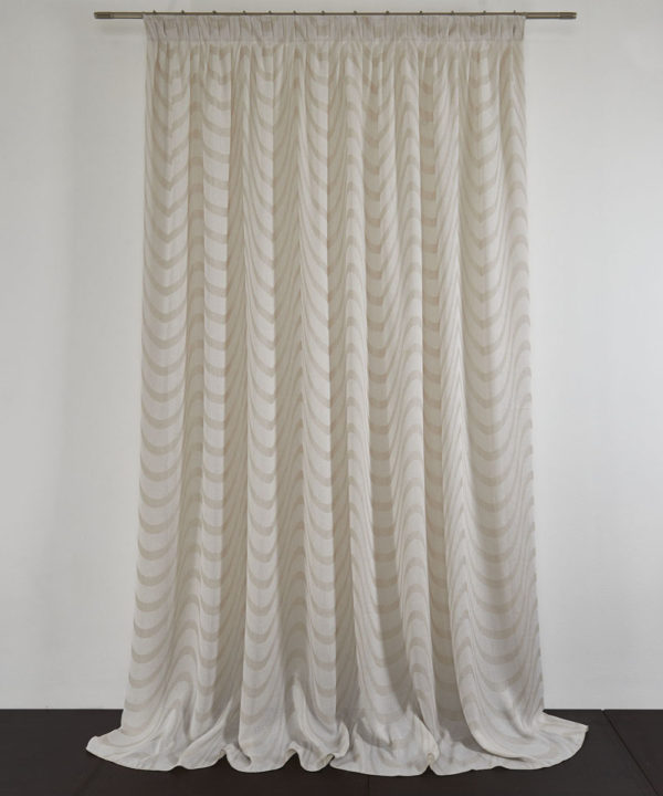 Tessuto Tenda ARIANNA col. Tortora 09 + Confezione sartoriale "piega fissa" SU MISURA €65.00 al metro