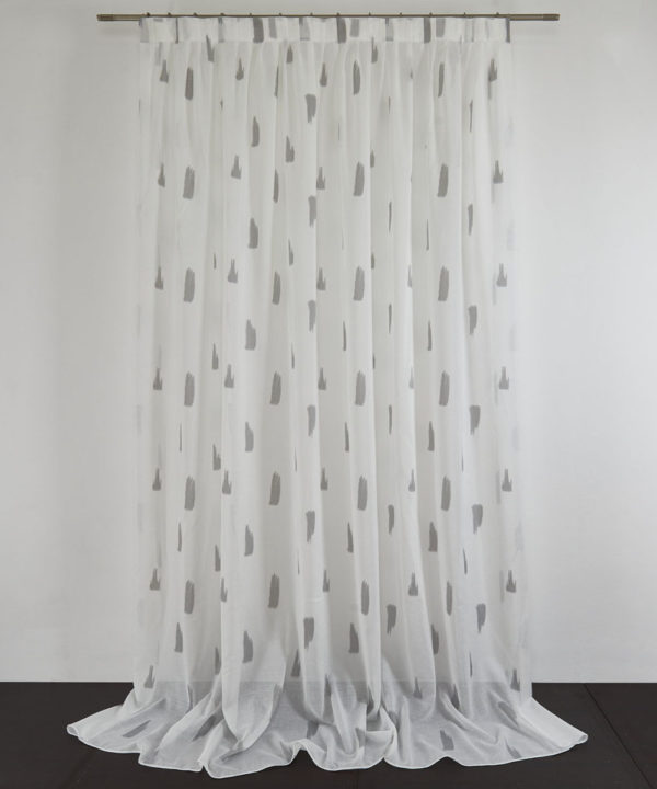 Tessuto Tenda Estia col. Silver + Confezione sartoriale "piega fissa" SU MISURA €59.00 al metro