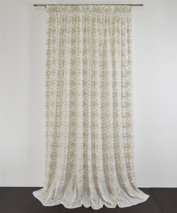 Tessuto Tenda EDWIGE col. 0201 + Confezione sartoriale "piega fissa" SU MISURA €78.00 al metro