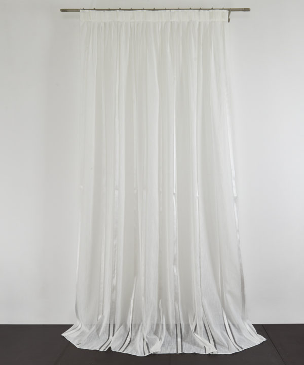 Tessuto Tenda FRANK col. 0101 + Confezione sartoriale "piega fissa" SU MISURA €49.50 al metro