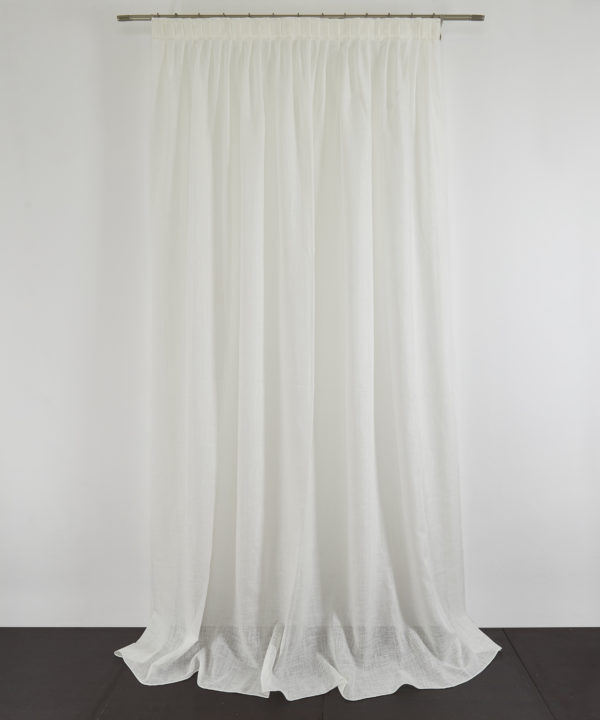 Tessuto Tenda JOLE Unito col. Panna 0201 + Confezione sartoriale "piega fissa" SU MISURA €66.00 al metro