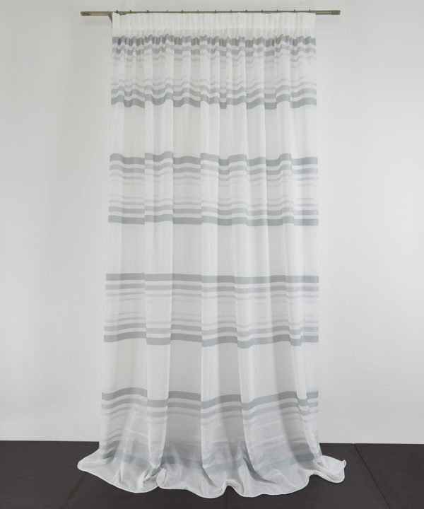 Tessuto Tenda LUISE col. Perla 0201 + Confezione sartoriale "piega fissa" SU MISURA €56.00 al metro