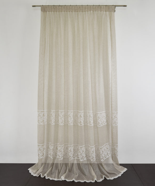 Tessuto Tenda Marlyn col. 0201 + Confezione sartoriale "piega fissa" SU MISURA €65.00 al metro