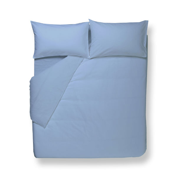 Parure Copripiumino 100% Cotone - Celeste