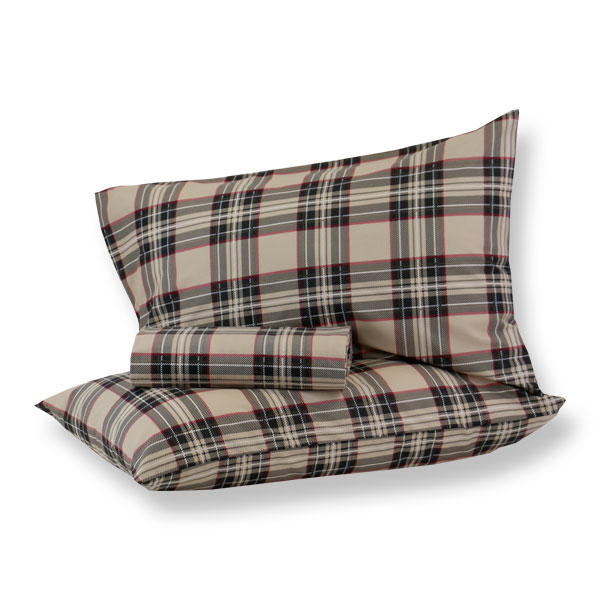 Parure Copripiumino Scozzese New - Beige