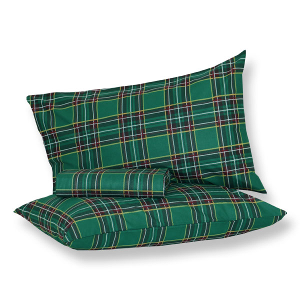 Parure Copripiumino Scozzese New - Verde