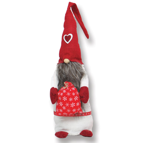 Folletto in Tessuto 13/21 Bianco - Barba Grigia