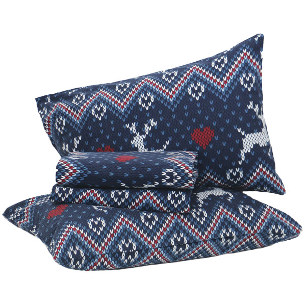 Completo Lenzuola FLANELLA St. Moritz - Blu