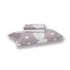 Completo Lenzuola Lettino Love - Malva