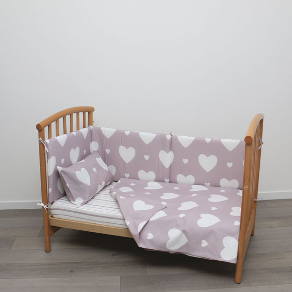 Parure Copripiumino Lettino Love - Malva