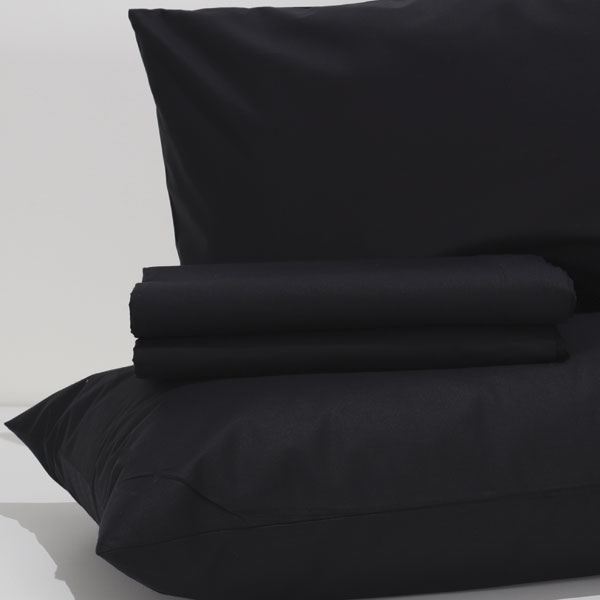 Completo-Lenzuola-Tinta-Unita-Nero