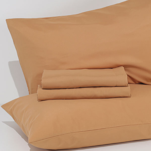 Completo-Lenzuola-mano-seta®-Sensation-2Piazze-Ocra