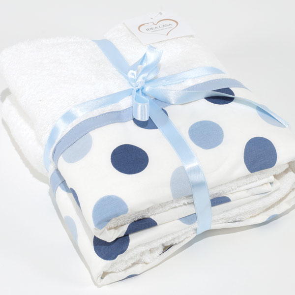 Telo-Doccia-Pois-Grande-Barcellona-Blu