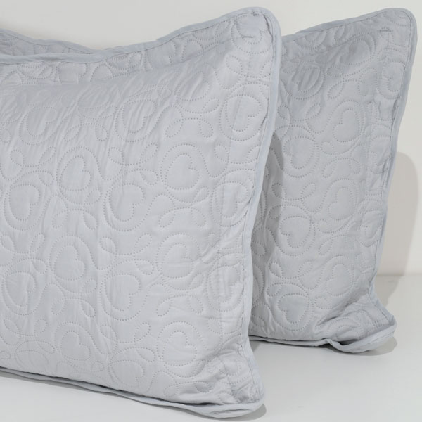 Coppia-Federe-mano-seta®-Cuoricini-Grigio