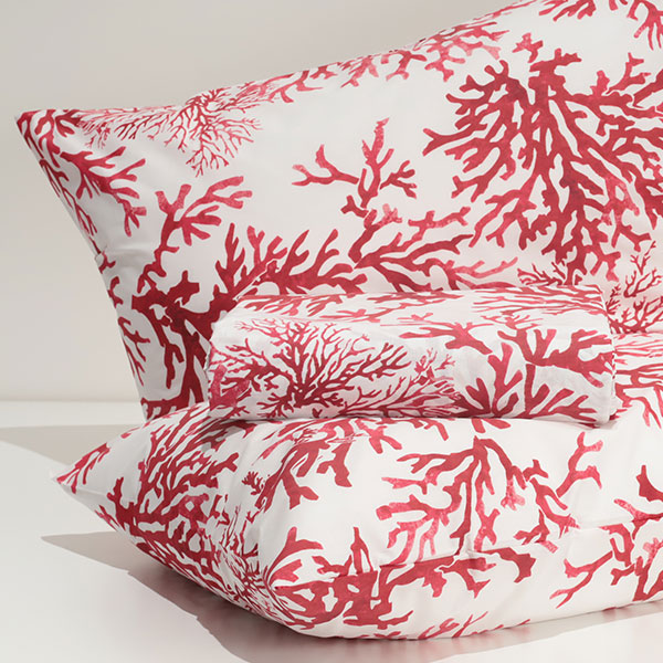 Parure-Copripiumino-Antille-Rosso