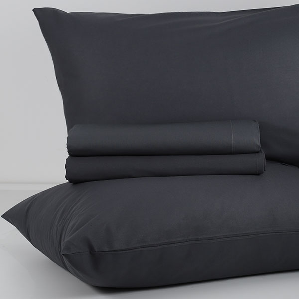 Completo-Lenzuola-Tinta-Unita-Continuativo Color Grafite
