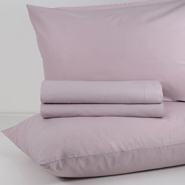 Completo-Lenzuola-Tinta-Unita Continuativo Color-Malva