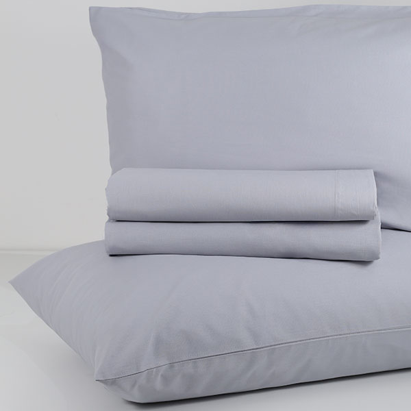 Completo-Lenzuola-Tinta-Unita-Continuativo Color Perla