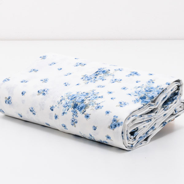 Copripiumino-Frida-100%-Cotone-Bocciolo-Bouquet-Cielo