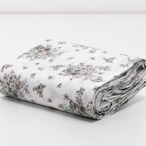Lenzuolo-Sopra-Frida-100%-Cotone-Bouquet-Tortora