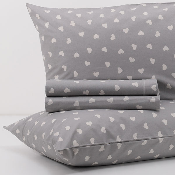 Completo-Letto-Metropoli-Cuoricini-Grigio