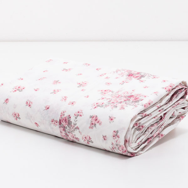 Copripiumino-Frida-100%-Cotone-Bocciolo-Bouquet-Malva