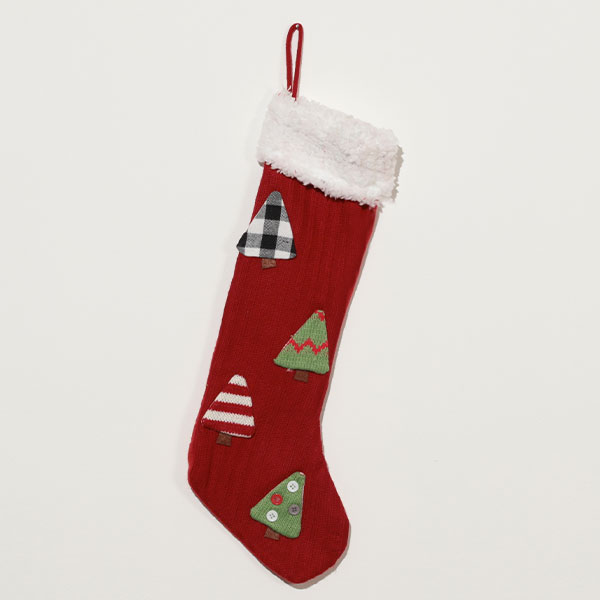 Calza Befana Alberi - Rosso