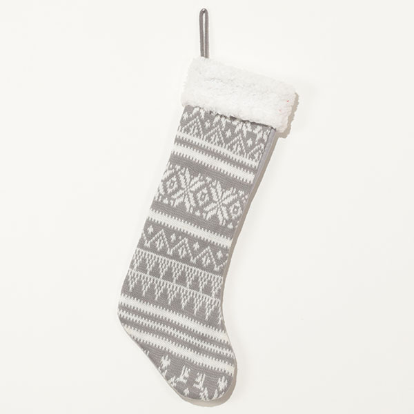 Calza-Befana-Noelle-Scozzese-Grigio