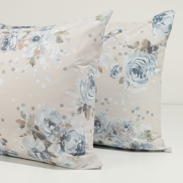 Coppia-Federe-Flowers-Blue