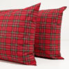 Coppia-Federe-Mini-Tartan-Rosso