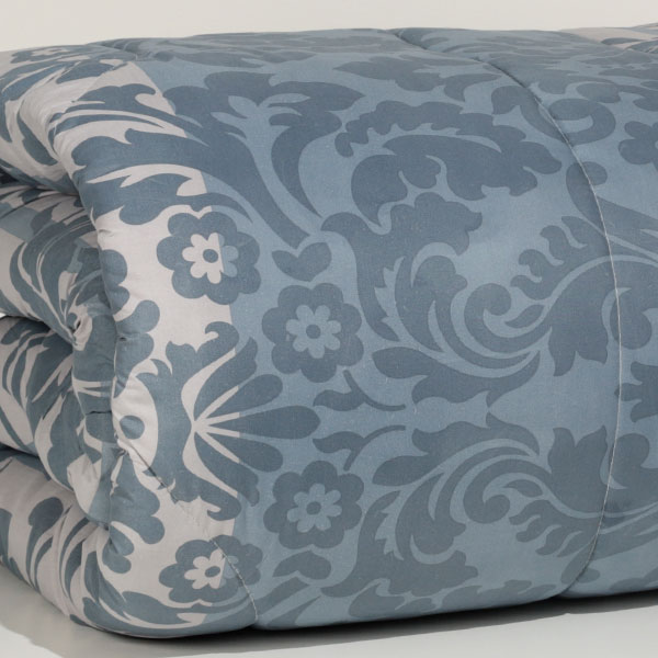 Trapunta-mano seta®-Damasco-Avio