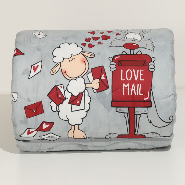 Trapunta-Mano-Seta-Happy-People-Ti-Amo-Grigio