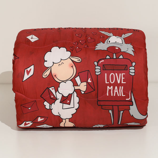 Trapunta-Mano-Seta-Happy-People-Ti-Amo-Rosso