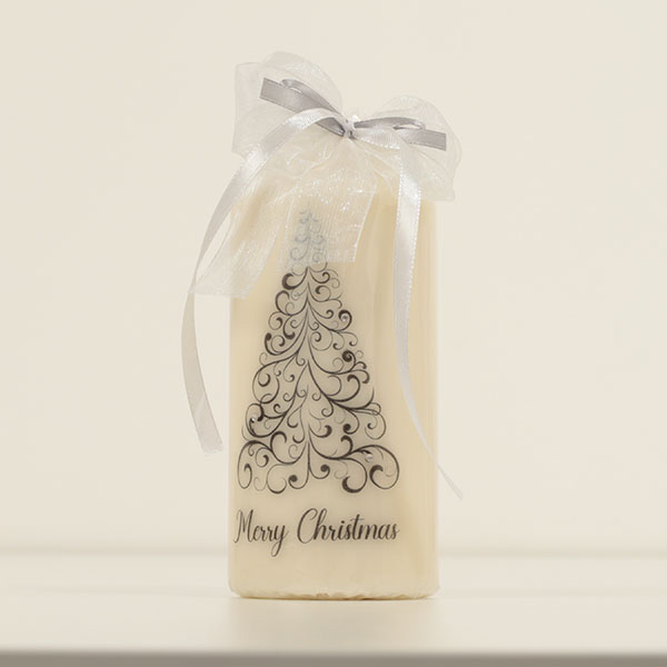 Candela-Lovely-Albero-Argento-Grande