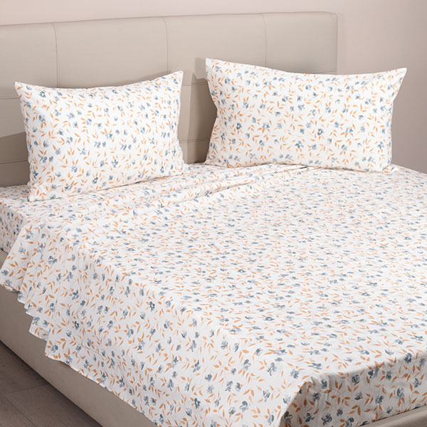 Completo-Lenzuola-100%-Cotone-Coral-Letto