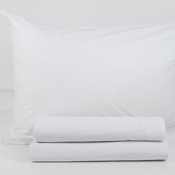 Completo-Lenzuola-Tinta-Unita-Continuativo Color Bianco-1