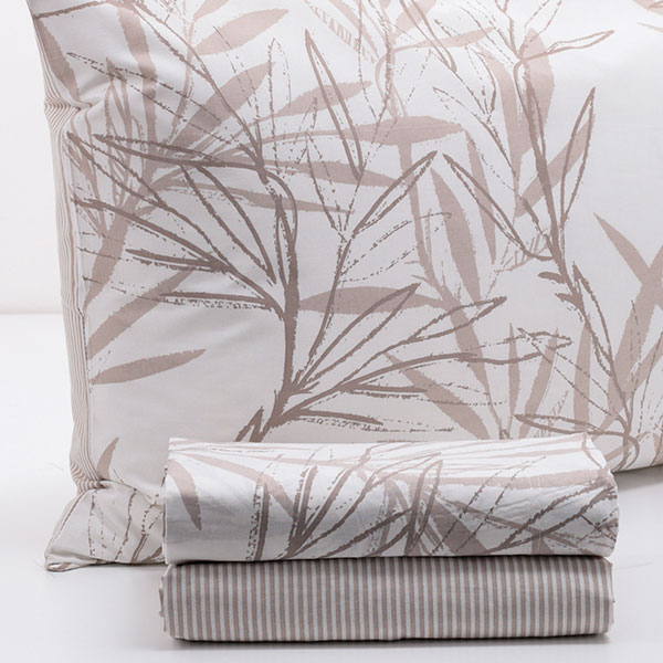Completo-Letto-Singolo-100%-Cotone-Palmera-Tortora