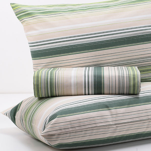 Parure-Copripiumino-100%-Cotone-Millerighe-Verde