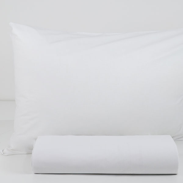 Parure-Copripiumino-Tinta-Unita-Continuativo Color Bianco-1