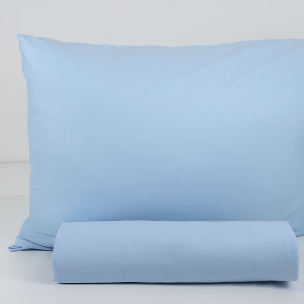 Parure-Copripiumino-Tinta-Unita-Continuativo Color Celeste-1