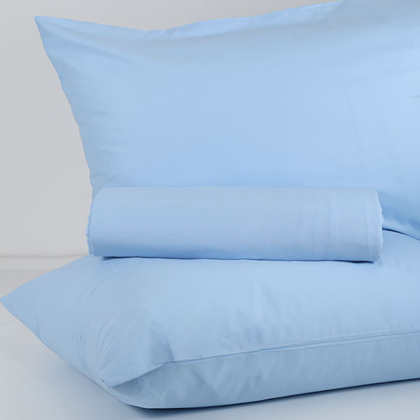 Parure-Copripiumino-Tinta-Unita-Continuativo Color Celeste