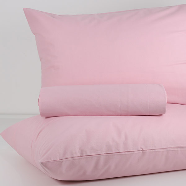 Parure-Copripiumino-Tinta-Unita-Continuativo Color Magnolia