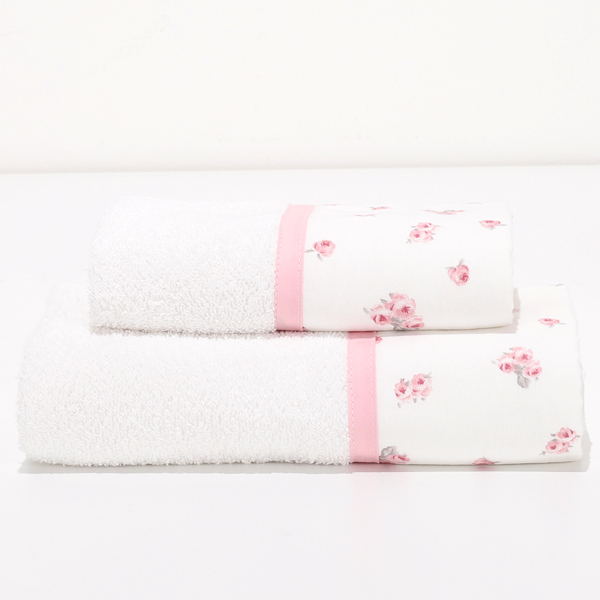 Viso+Ospite Frida Bocciolo Malva Spugna Bianca