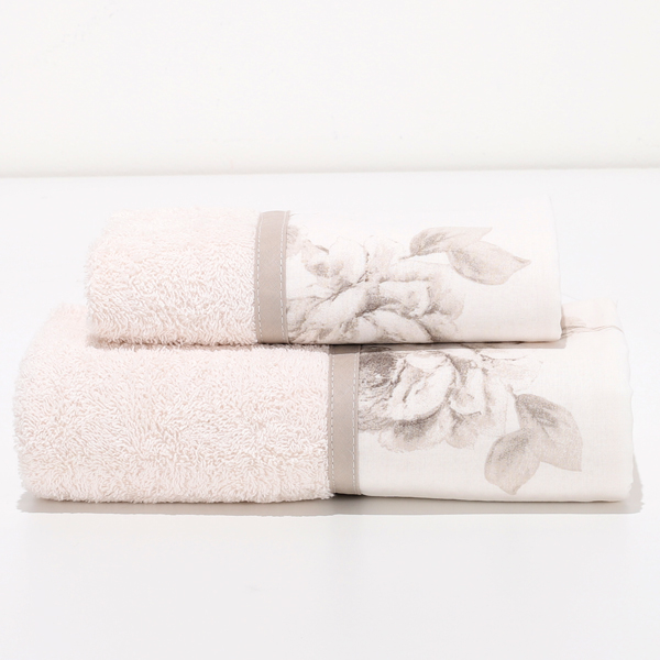 Viso+Ospite Frida Rosa Tortora Spugna Avorio