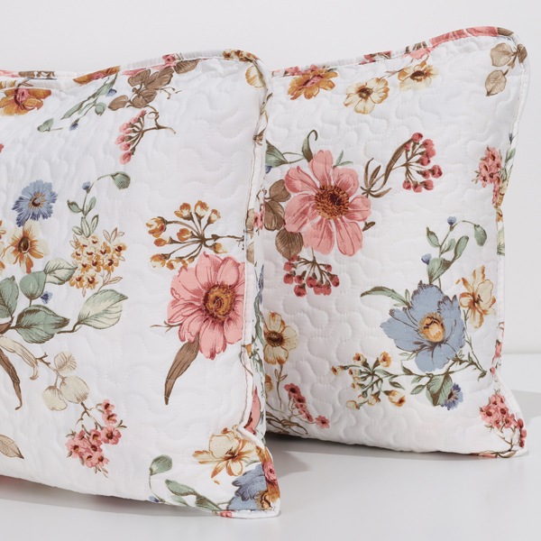 Coppia Copriguanciale Trapuntato Bloomed Mix